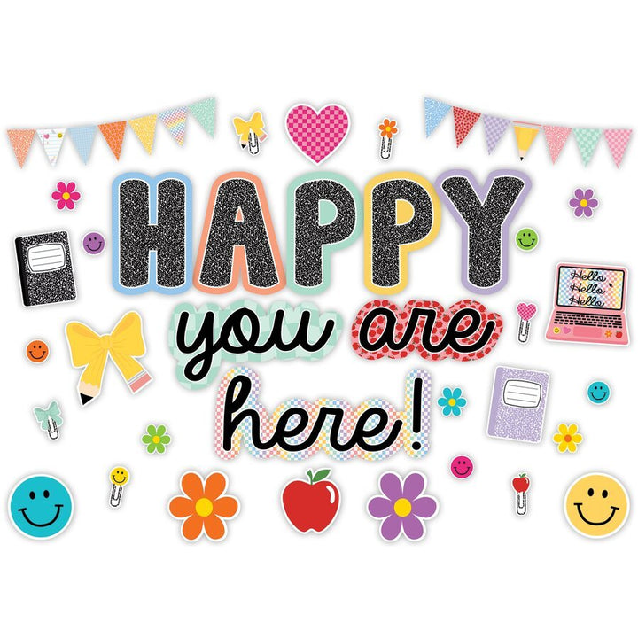 Cool for School Happy You Are Here Bulletin Board-Bulletin Board Sets-Tools 4 Teaching-Classroom Decor and More