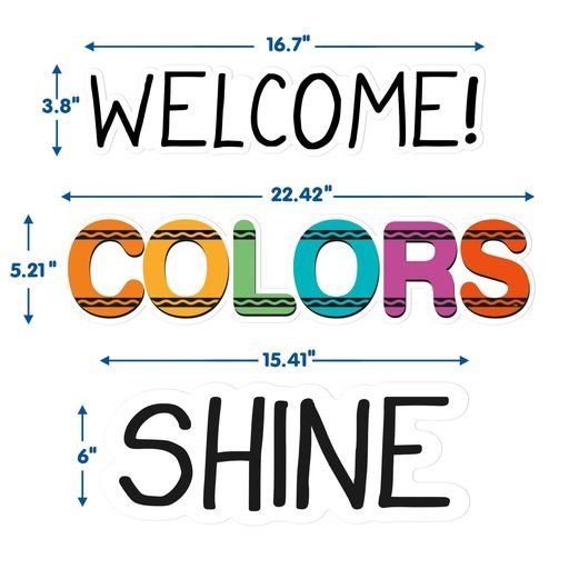 Crayola Let Your Colors Shine Bulletin Board Set-Bulletin Board Sets-Tools 4 Teaching-Classroom Decor and More