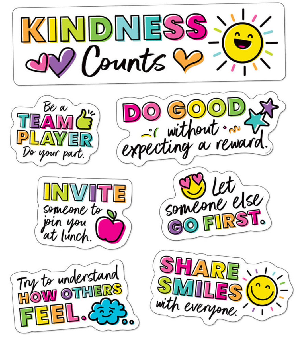 Kind Vibes Kindness Counts Mini Bulletin Board Set-Mini Bulletin Boards-Tools 4 Teaching-Classroom Decor and More