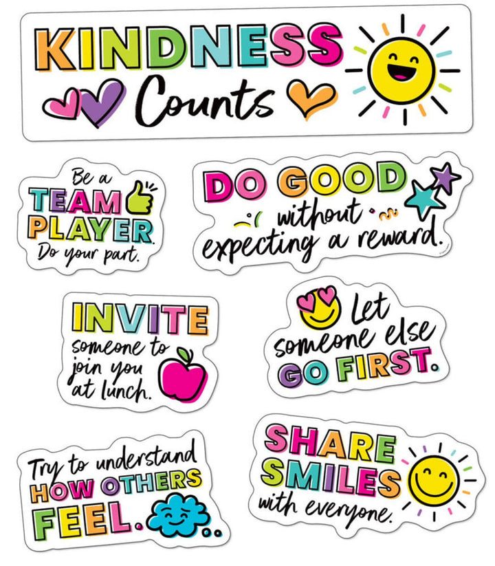 Kind Vibes Kindness Counts Mini Bulletin Board Set-Mini Bulletin Boards-Tools 4 Teaching-Classroom Decor and More