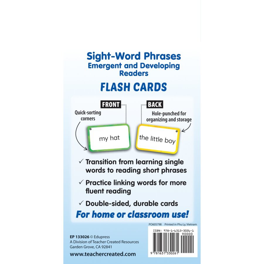 Sight-Word Phrases - Emergent and Developing Readers Flash Cards-Subjects - Reading - Sight Words-Tools 4 Teaching-Classroom Decor and More