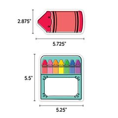 Core Decor Doodle Crayons 6" Designer Cut-Outs-Accents-Tools 4 Teaching-Classroom Decor and More