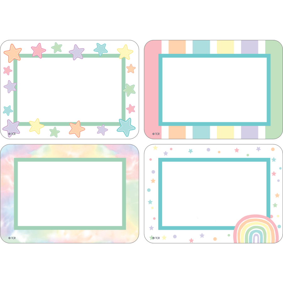 Pastel Pop Name Tags/Labels - Multi-Pack-Nameplates & Name Tags-Tools 4 Teaching-Classroom Decor and More