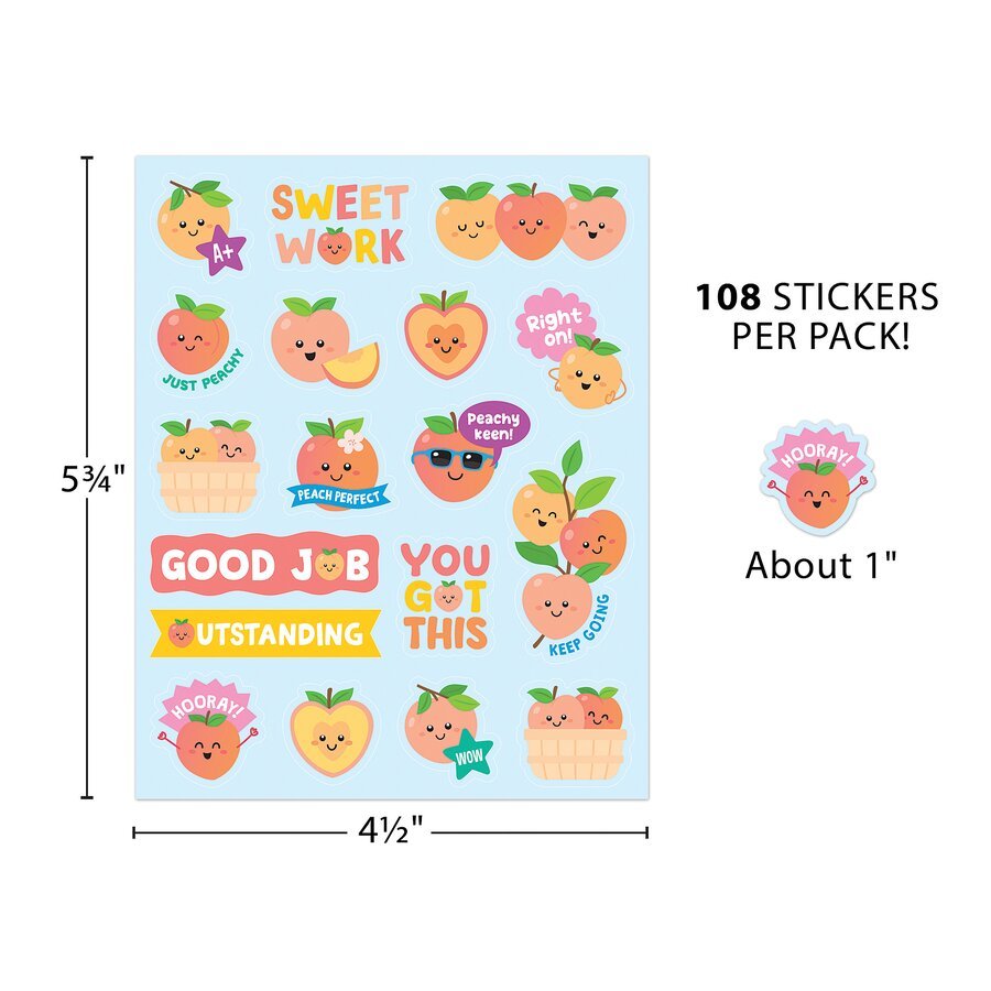 Peach Smelly Stickers-Stickers-Tools 4 Teaching-Classroom Decor and More