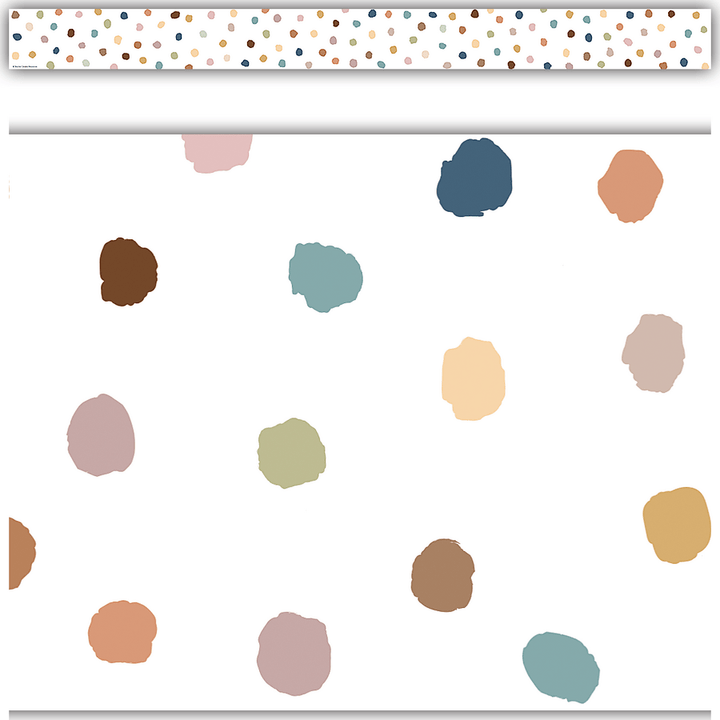 Everyone is Welcome Painted Dots Straight Border Trim-Borders-Tools 4 Teaching-Classroom Decor and More