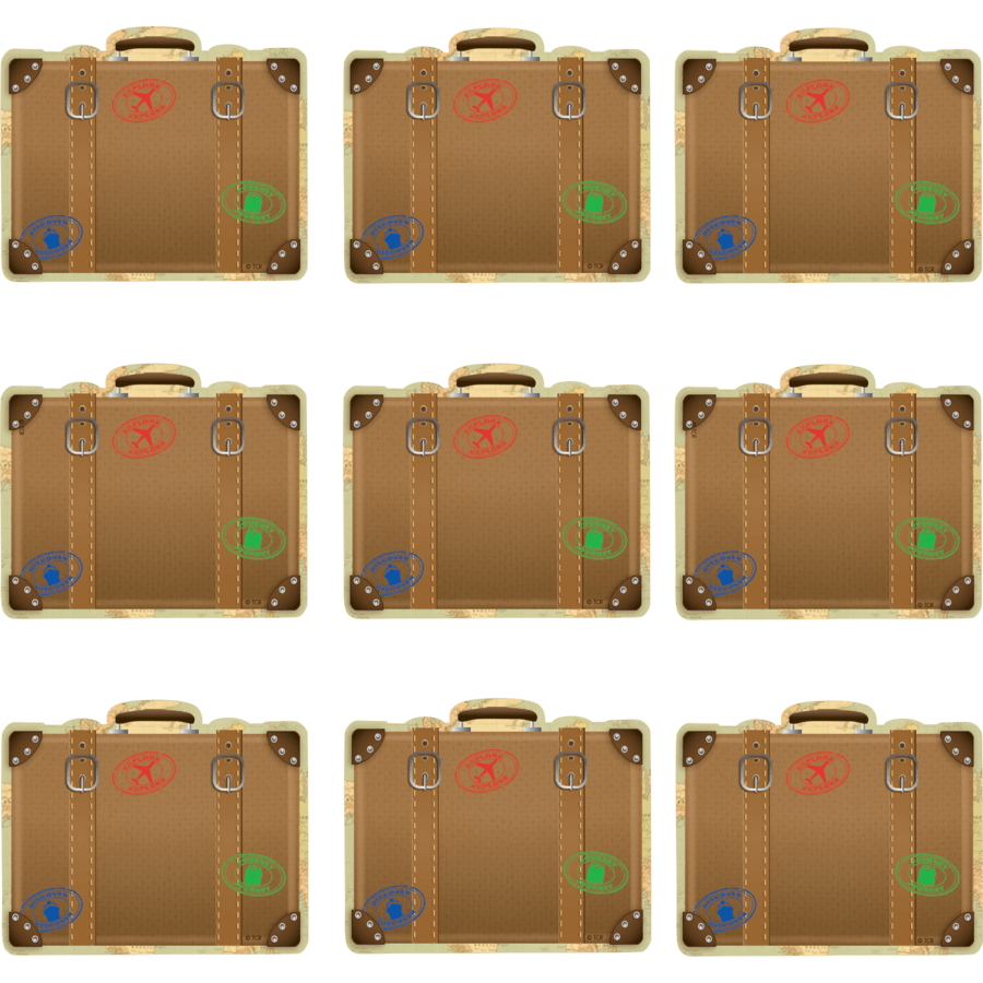 Travel the Map Luggage Mini Accents-Mini Accents-Tools 4 Teaching-Classroom Decor and More