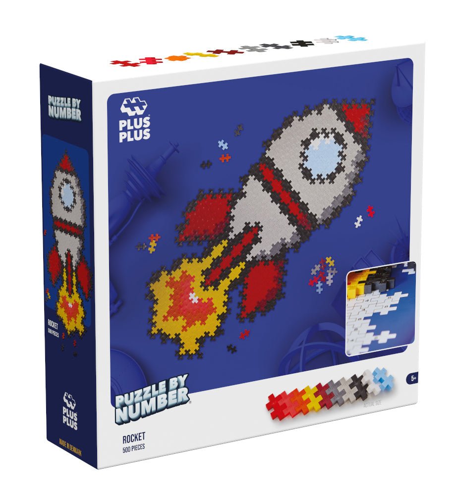 PLUS PLUS® Puzzle by Number® - 250 PC - Rocket-Plus Plus-Tools 4 Teaching-Classroom Decor and More