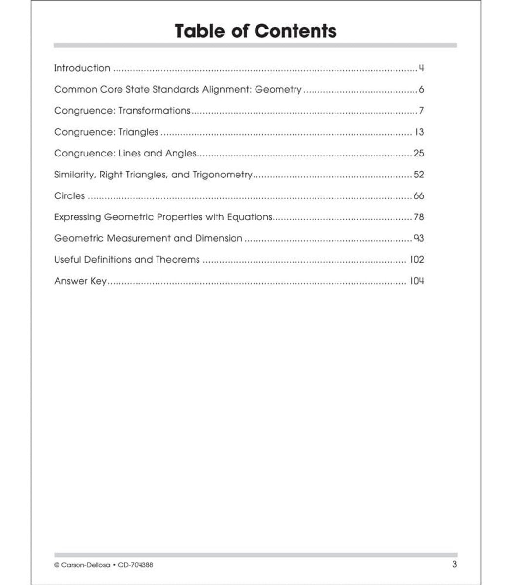 The 100+ Series™: Geometry Workbook Grade 8-10 (Paperback)-Math Books-Tools 4 Teaching-Classroom Decor and More