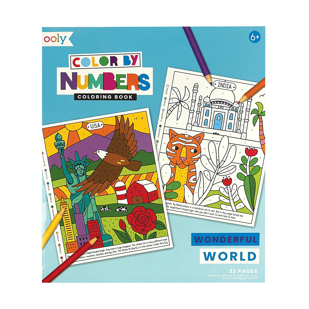 Color By Numbers Coloring Book - Wonderful World-Craft Activity-Tools 4 Teaching-Classroom Decor and More