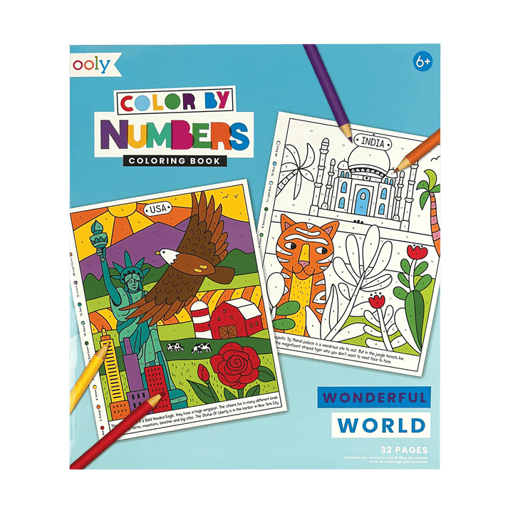 Color By Numbers Coloring Book - Wonderful World-Craft Activity-Tools 4 Teaching-Classroom Decor and More