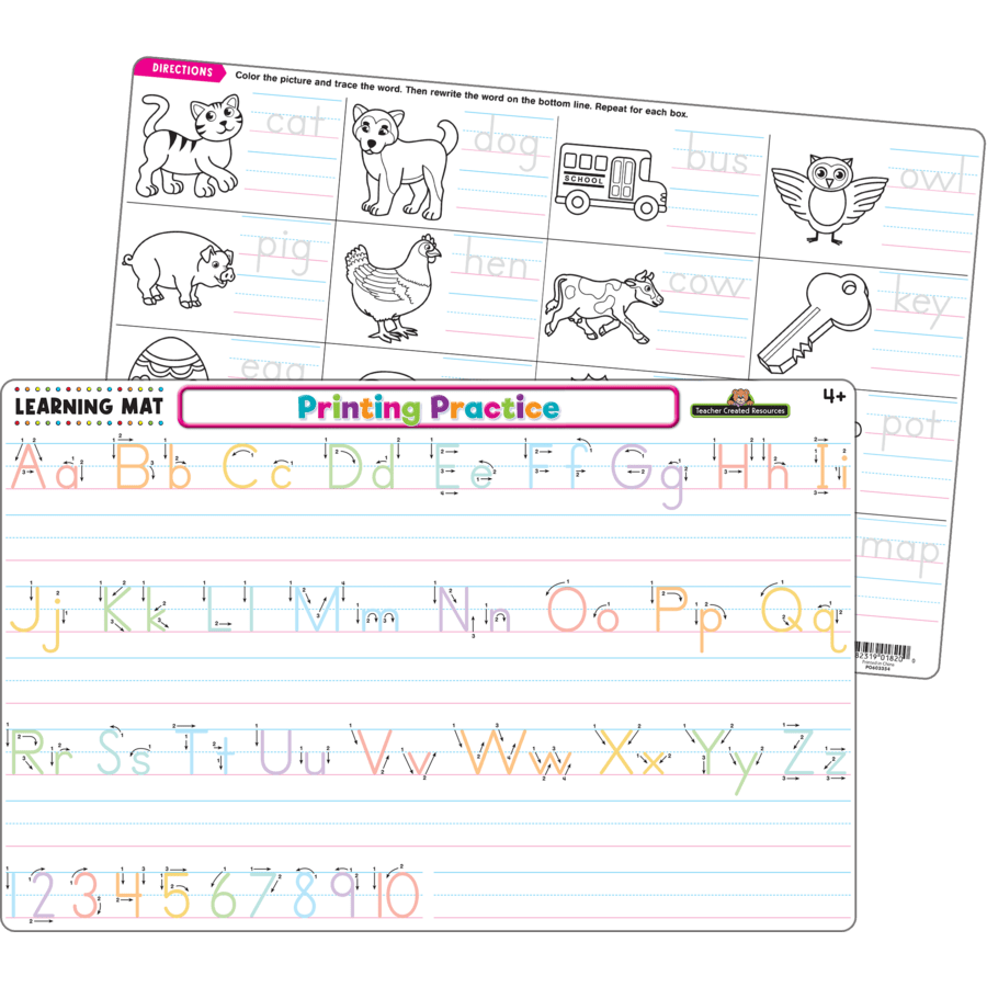 Printing Practice Learning Mat-Teaching Materials-Tools 4 Teaching-Classroom Decor and More