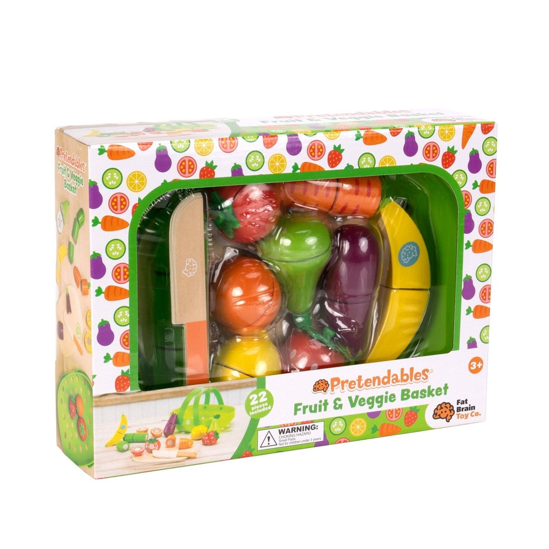 Pretendables Fruit & Veggie Basket-Play Food-Tools 4 Teaching-Classroom Decor and More