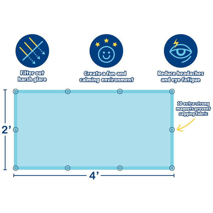 Light Blue Calming Covers Ceiling Light Filters-Classroom Essentials-Tools 4 Teaching-Classroom Decor and More