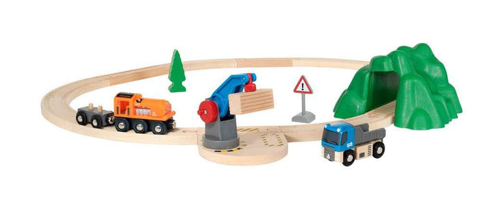 BRIO World Starter Lift & Load Train Set A for Kids age 3 years and up. Compatible with all BRIO train sets-Vehicles & Construction-Tools 4 Teaching-Classroom Decor and More