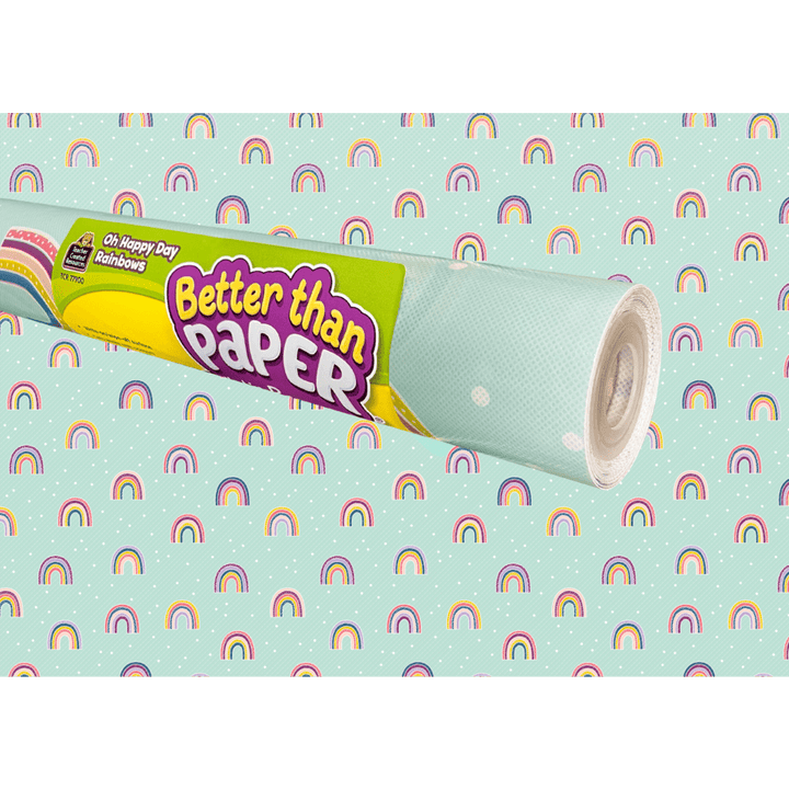 Better Than Paper® Bulletin Board Roll: Oh Happy Day Rainbows-Bulletin Board Paper - Better Than Paper-Tools 4 Teaching-Classroom Decor and More