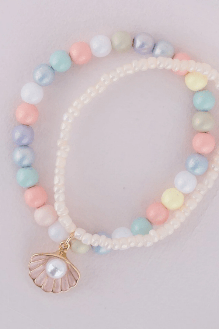 Boutique Pastel Shell Bracelet-Dress Up & Jewelry-Tools 4 Teaching-Classroom Decor and More