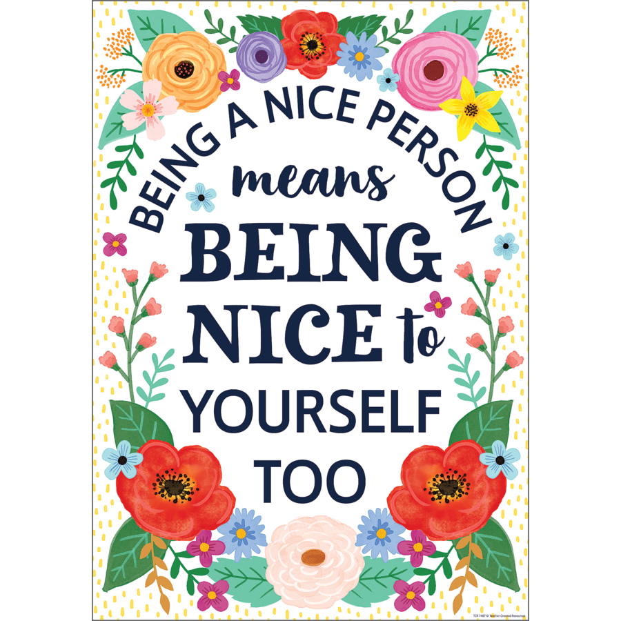Wildflowers Being a Nice Person Positive Poster-Posters-Tools 4 Teaching-Classroom Decor and More