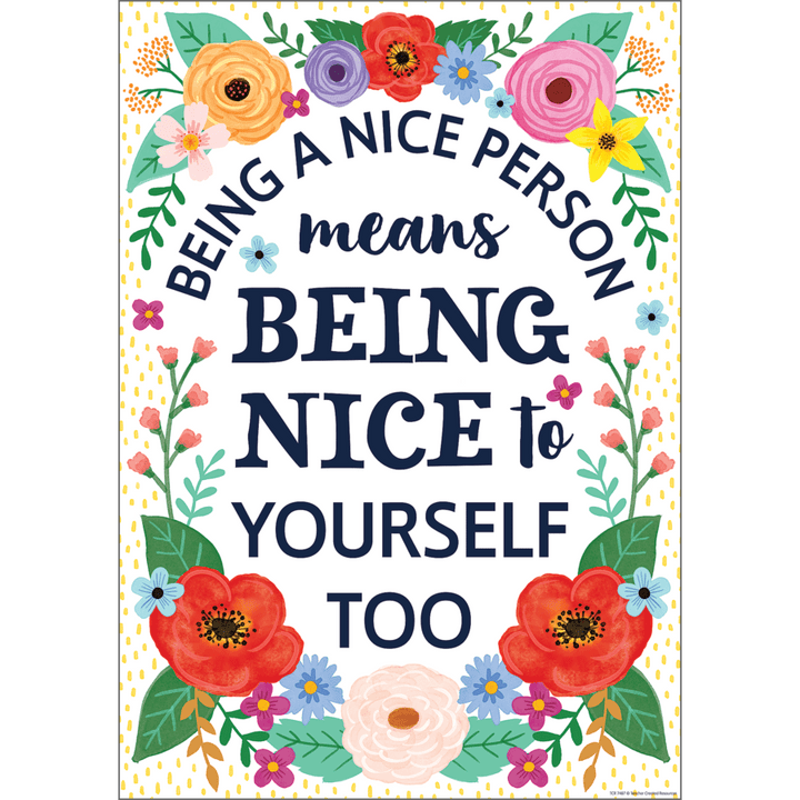 Wildflowers Being a Nice Person Positive Poster-Posters-Tools 4 Teaching-Classroom Decor and More