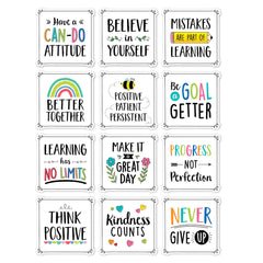 Positive Mindset 10" Designer Cut-Outs-Accents-Tools 4 Teaching-Classroom Decor and More