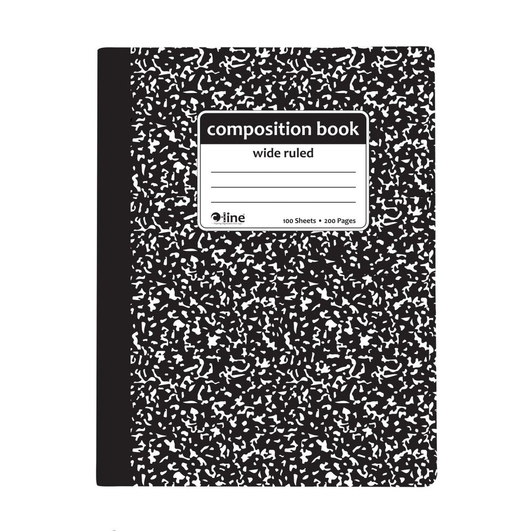 *Composition Notebook, Wide Ruled, Black Marble-Arts & Crafts-Tools 4 Teaching-Classroom Decor and More