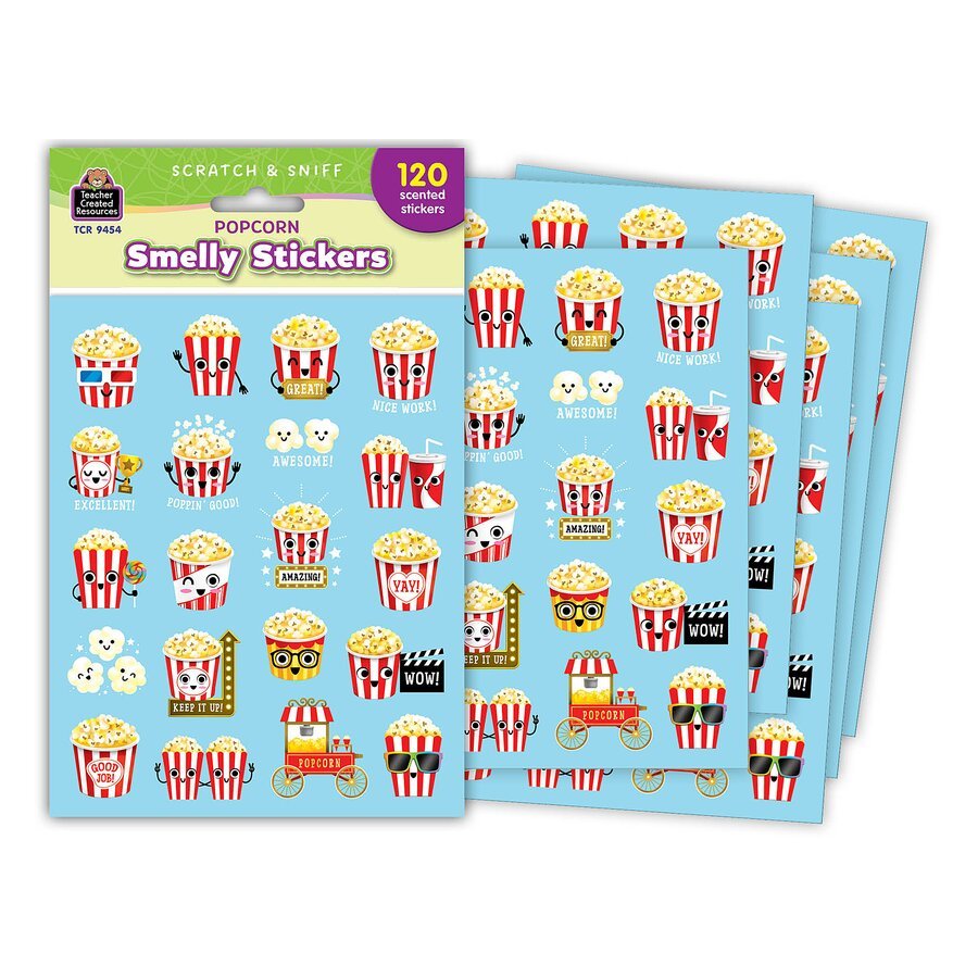 Popcorn Smelly Stickers-Stickers-Tools 4 Teaching-Classroom Decor and More