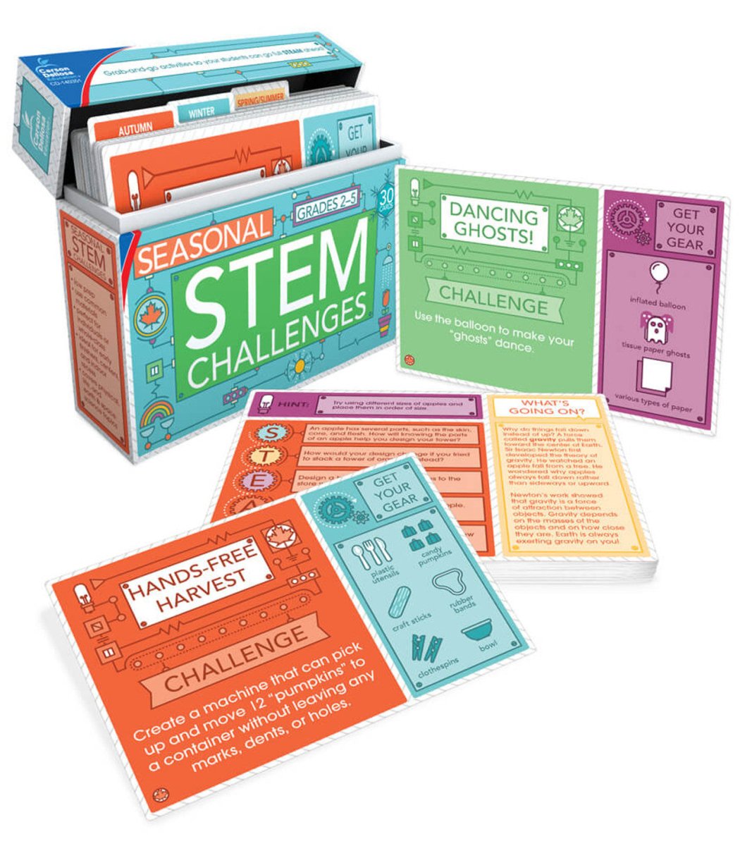 Seasonal STEM Challenges Learning Cards Grade 2-5-Science & STEM-Tools 4 Teaching-Classroom Decor and More