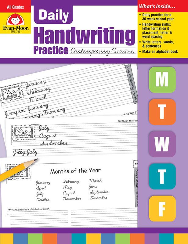 Daily Handwriting Practice: Contemporary Cursive, Grades K-6-Handwriting Books-Tools 4 Teaching-Classroom Decor and More