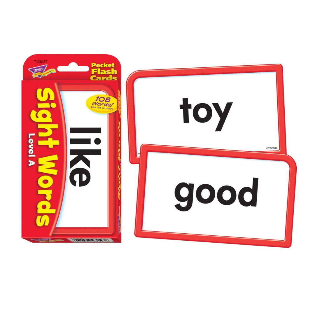 Sight Words – Level A Pocket Flash Cards-Flashcards-Tools 4 Teaching-Classroom Decor and More