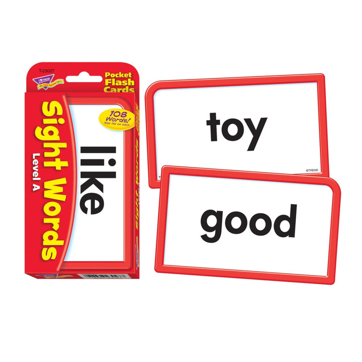 Sight Words – Level A Pocket Flash Cards-Flashcards-Tools 4 Teaching-Classroom Decor and More