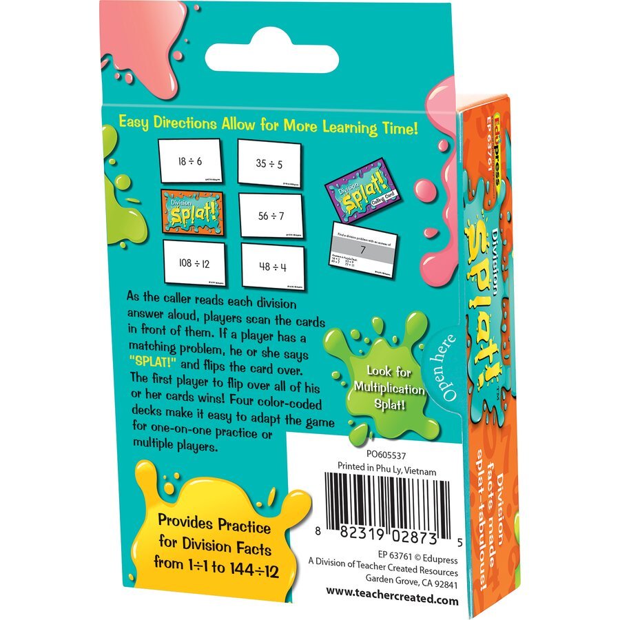 Math Splat Game: Division-Multiplication & Division-Tools 4 Teaching-Classroom Decor and More