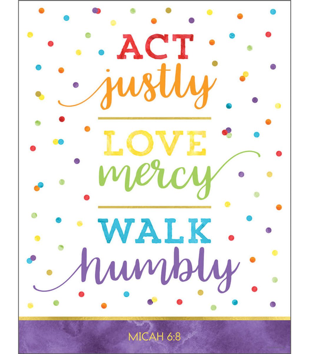 Act Justly Love Mercy Walk Humbly Chart - Tools 4 Teaching
