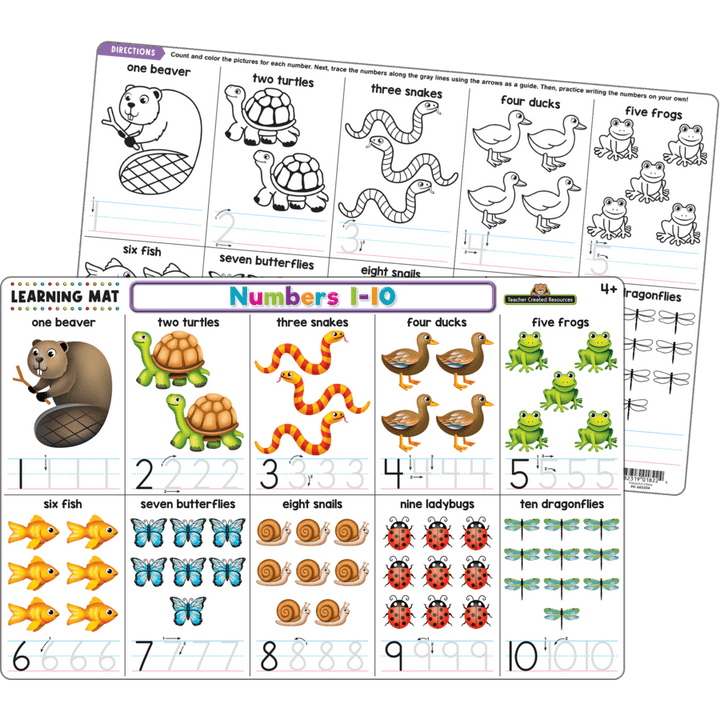 Numbers 1-10 Learning Mat-Teaching Materials-Tools 4 Teaching-Classroom Decor and More
