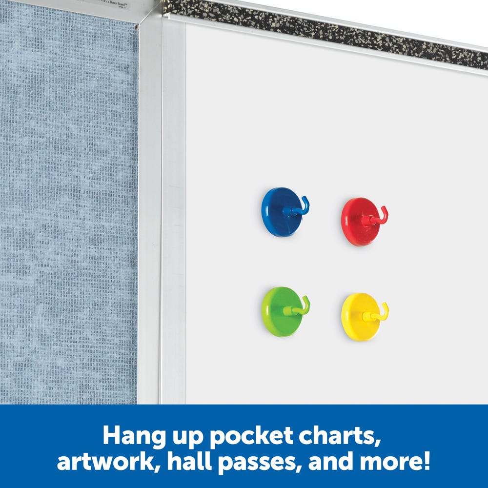 Super Strong Magnetic Hooks, Set of 4-Magnets-Tools 4 Teaching-Classroom Decor and More