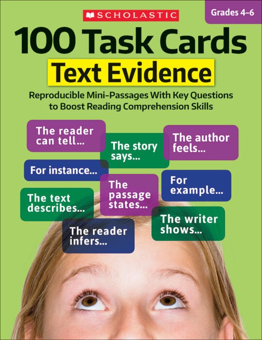 100 Task Cards: Text Evidence-Subjects - Reading - Reading Books-Tools 4 Teaching-Classroom Decor and More