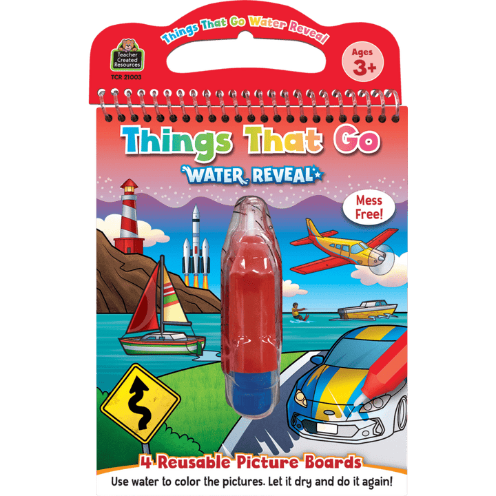 Things That Go Water Reveal-Activity Pads-Tools 4 Teaching-Classroom Decor and More