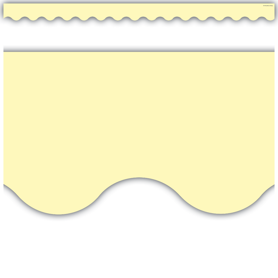 Pastel Yellow Scalloped Border Trim-Borders-Tools 4 Teaching-Classroom Decor and More