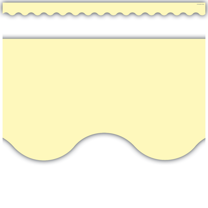 Pastel Yellow Scalloped Border Trim-Borders-Tools 4 Teaching-Classroom Decor and More