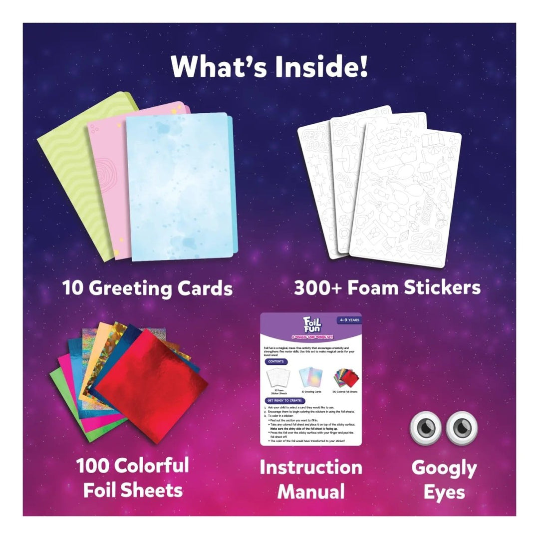 Foil Fun: Card Making Set | No Mess Art Kit (Ages 4-9)-Craft Activity-Tools 4 Teaching-Classroom Decor and More