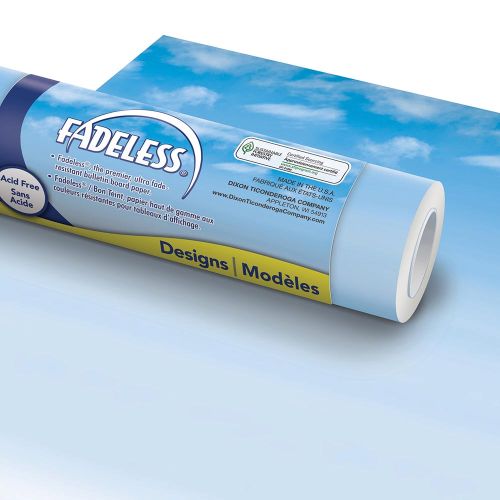 Fadeless® Bulletin Board Art Paper 47.25" X 12' - Wispy Clouds-Bulletin Board Paper - Fadeless-Tools 4 Teaching-Classroom Decor and More