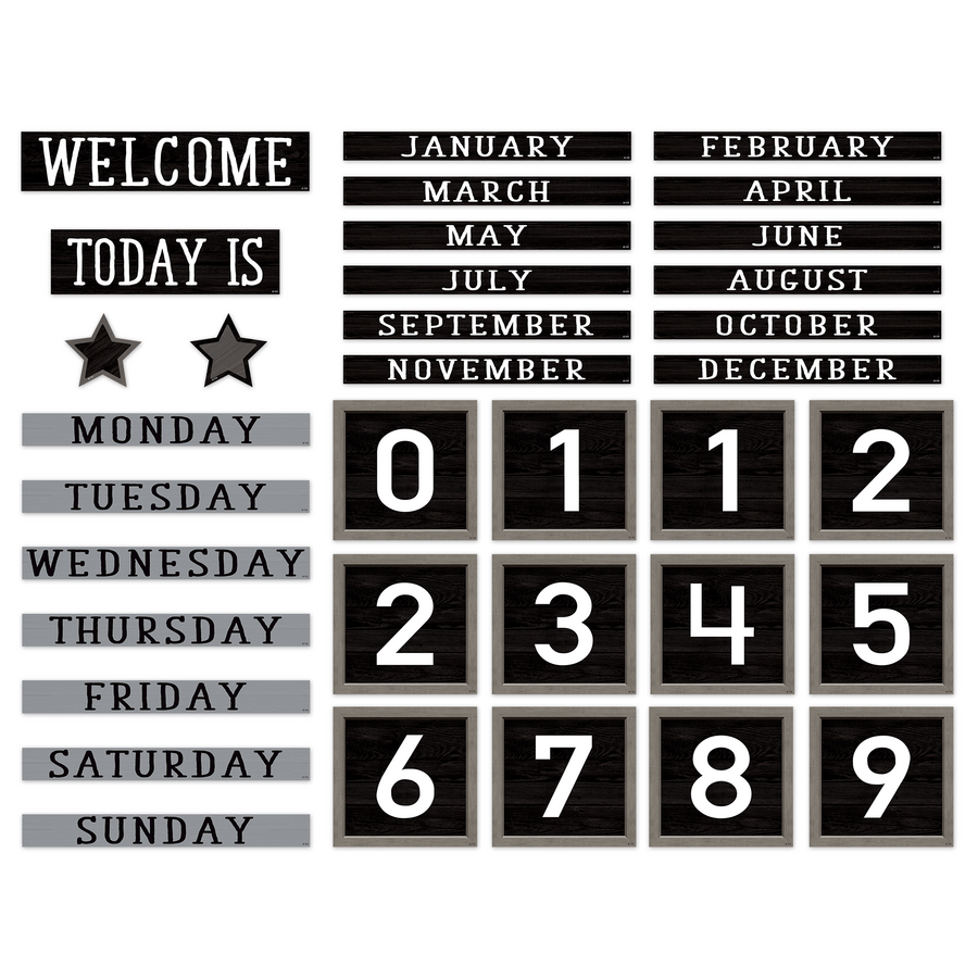 Modern Farmhouse Perpetual Calendar Mini Bulletin Board-Mini Bulletin Boards-Tools 4 Teaching-Classroom Decor and More