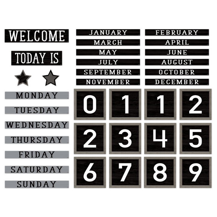 Modern Farmhouse Perpetual Calendar Mini Bulletin Board-Mini Bulletin Boards-Tools 4 Teaching-Classroom Decor and More