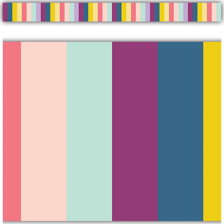 Oh Happy Day Stripes Straight Border Trim-Borders-Tools 4 Teaching-Classroom Decor and More