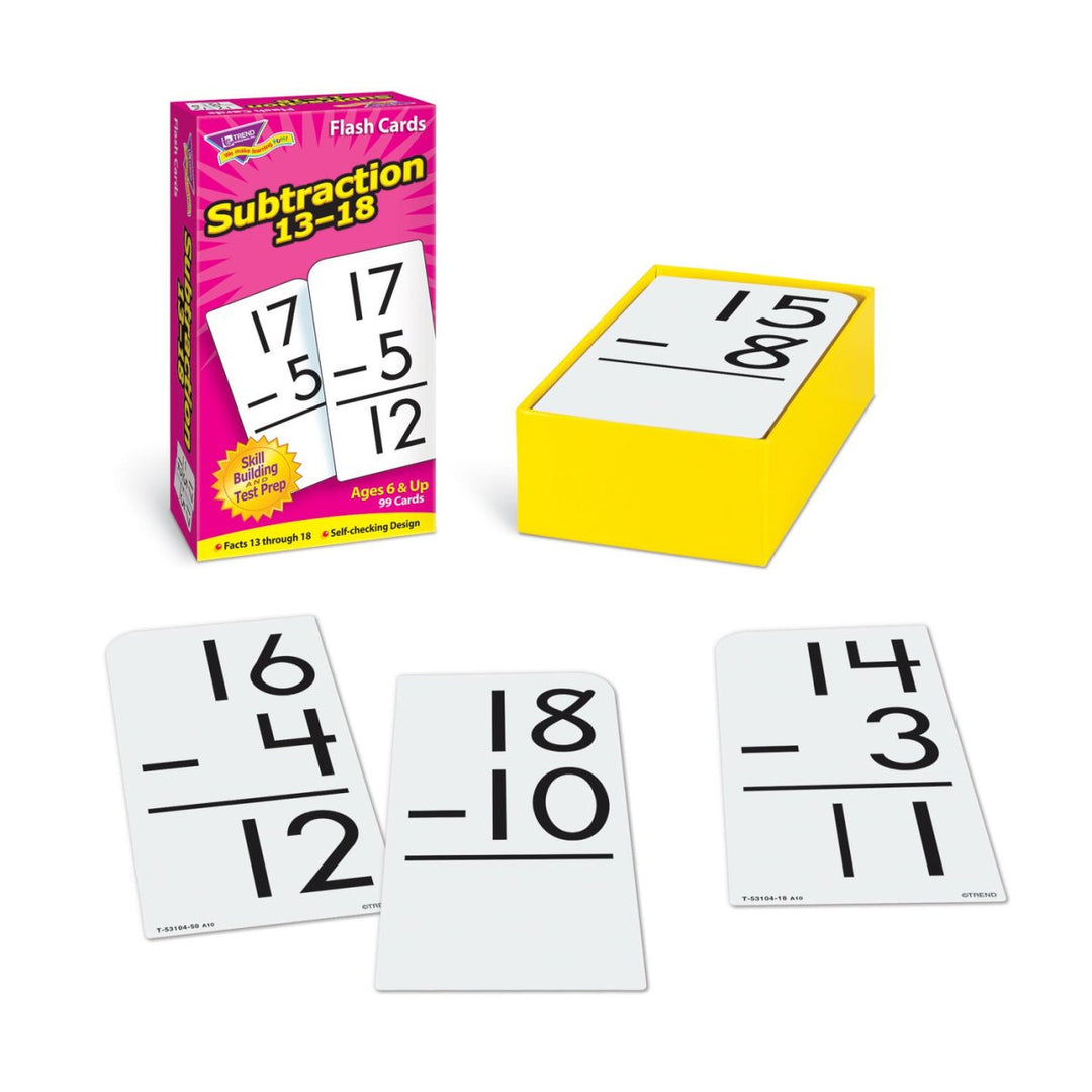 Subtraction 13-18 Skill Drill Flash Cards-Flashcards-Tools 4 Teaching-Classroom Decor and More