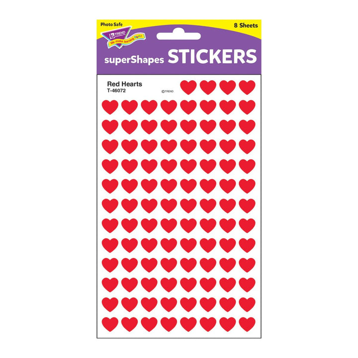 *Red Hearts superShapes Stickers-Tools 4 Teaching-Classroom Decor and More