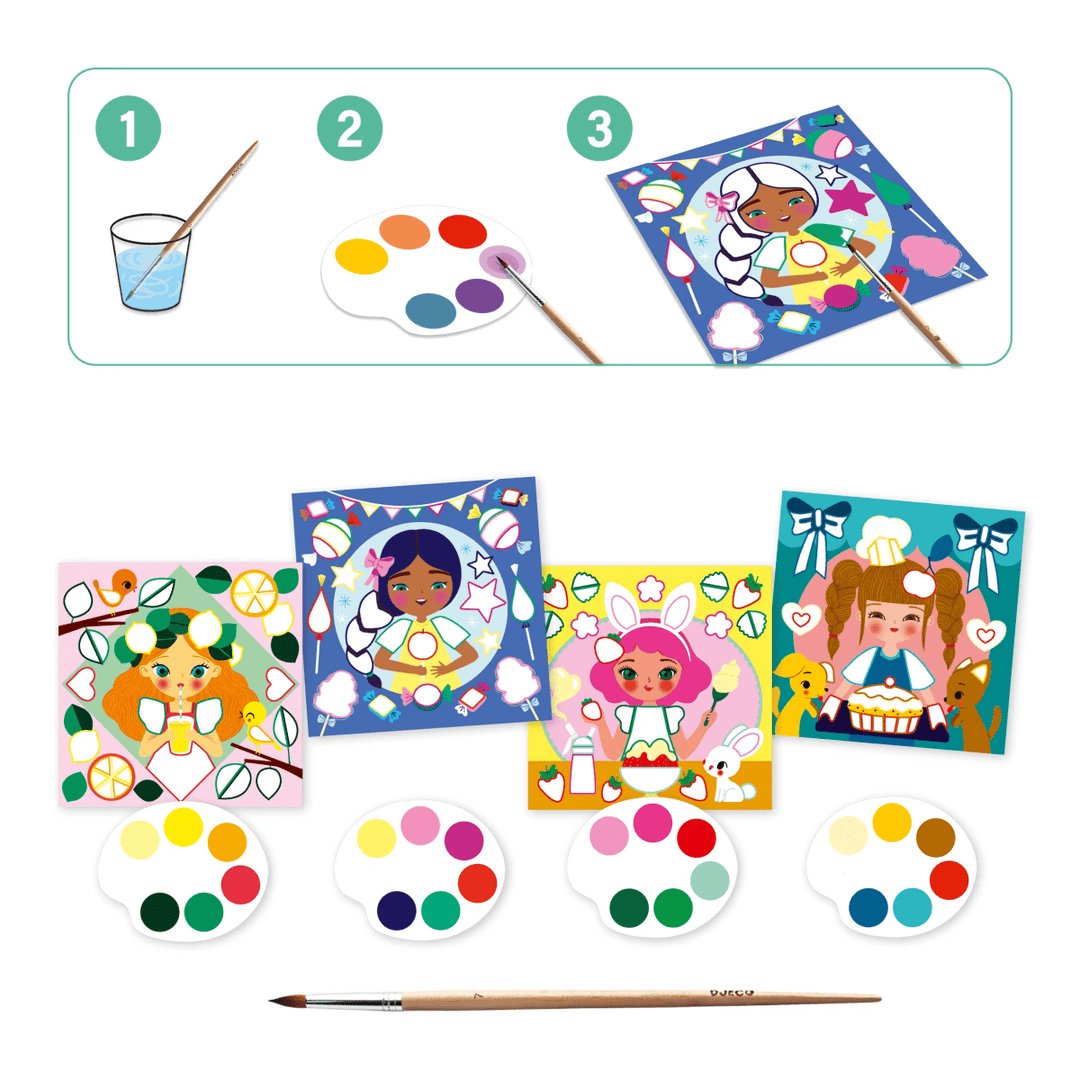 *Snack Time Surprise Watercolor Painting Cards Activity Set-Craft Activity-Tools 4 Teaching-Classroom Decor and More
