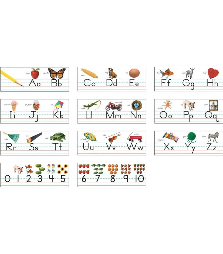 Traditional Manuscript Alphabet with Photographs Bulletin Board Set Grade PK-2-Bulletin Board Sets-Tools 4 Teaching-Classroom Decor and More