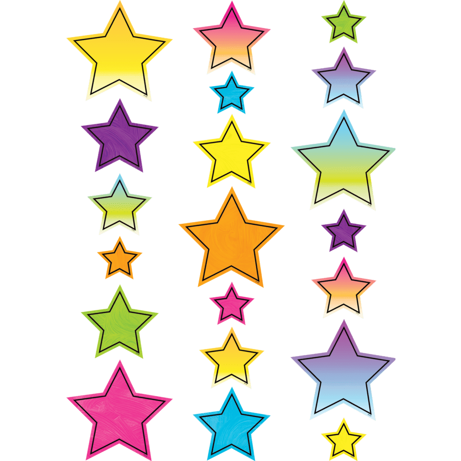 Brights 4Ever Stars Accents - Assorted Sizes-Accents-Tools 4 Teaching-Classroom Decor and More