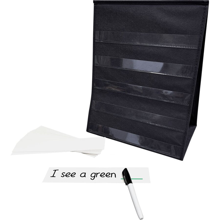 Black Desktop Pocket Chart-Pocket Charts-Tools 4 Teaching-Classroom Decor and More