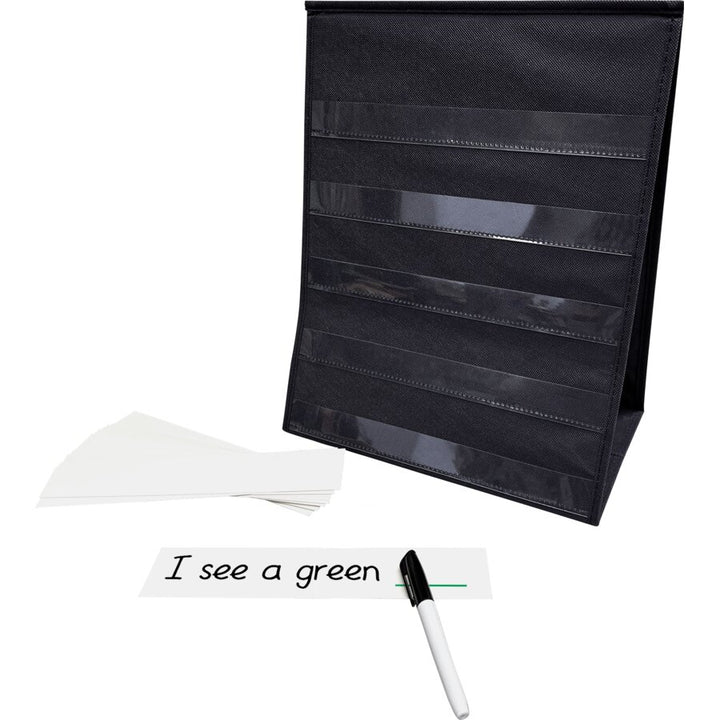 Black Desktop Pocket Chart-Pocket Charts-Tools 4 Teaching-Classroom Decor and More