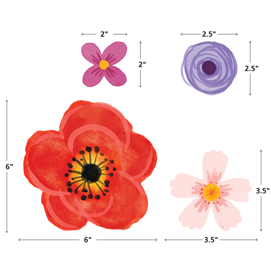 Wildflowers Accents (Assorted Sizes)-Accents-Tools 4 Teaching-Classroom Decor and More